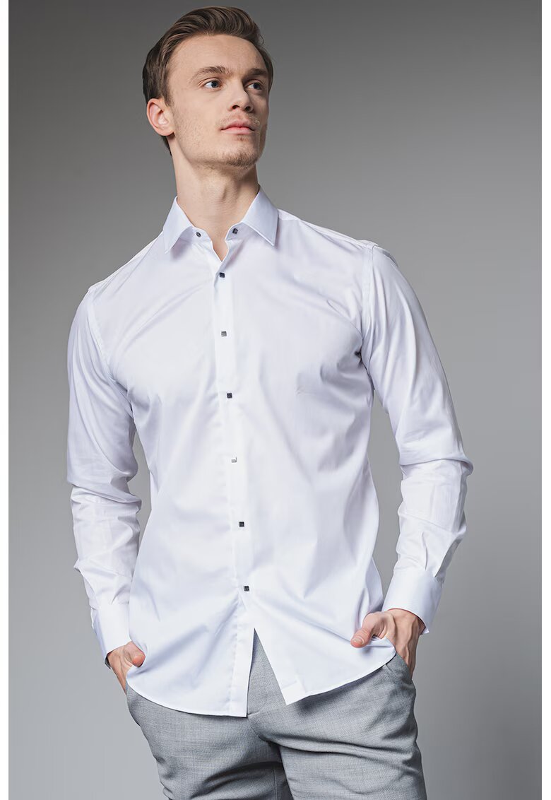 Karl Lagerfeld Camasa regular fit cu guler clasic - Alb