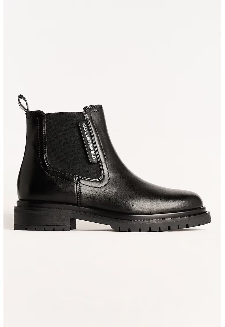 Karl Lagerfeld Czime Chelsea din piele - Negru