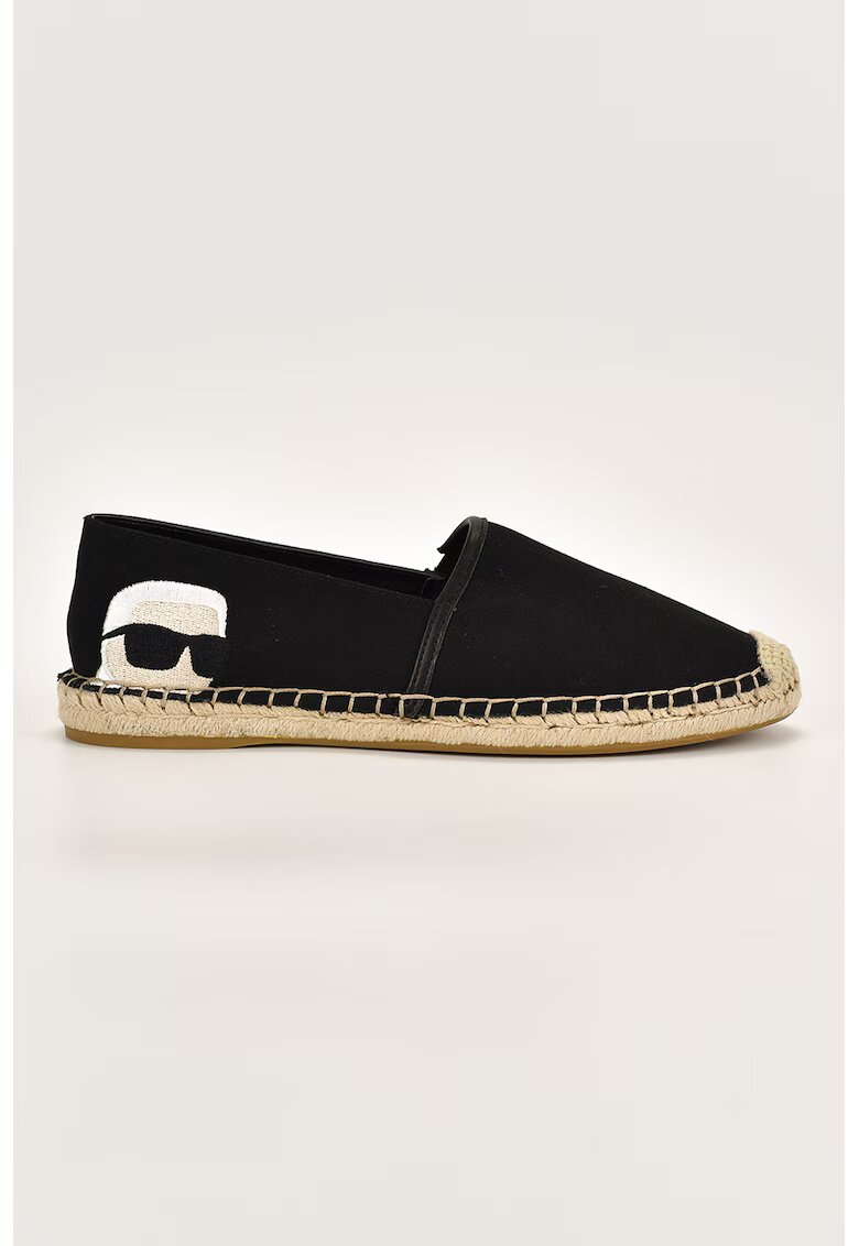 Karl Lagerfeld Espadrile cu monograma - Negru