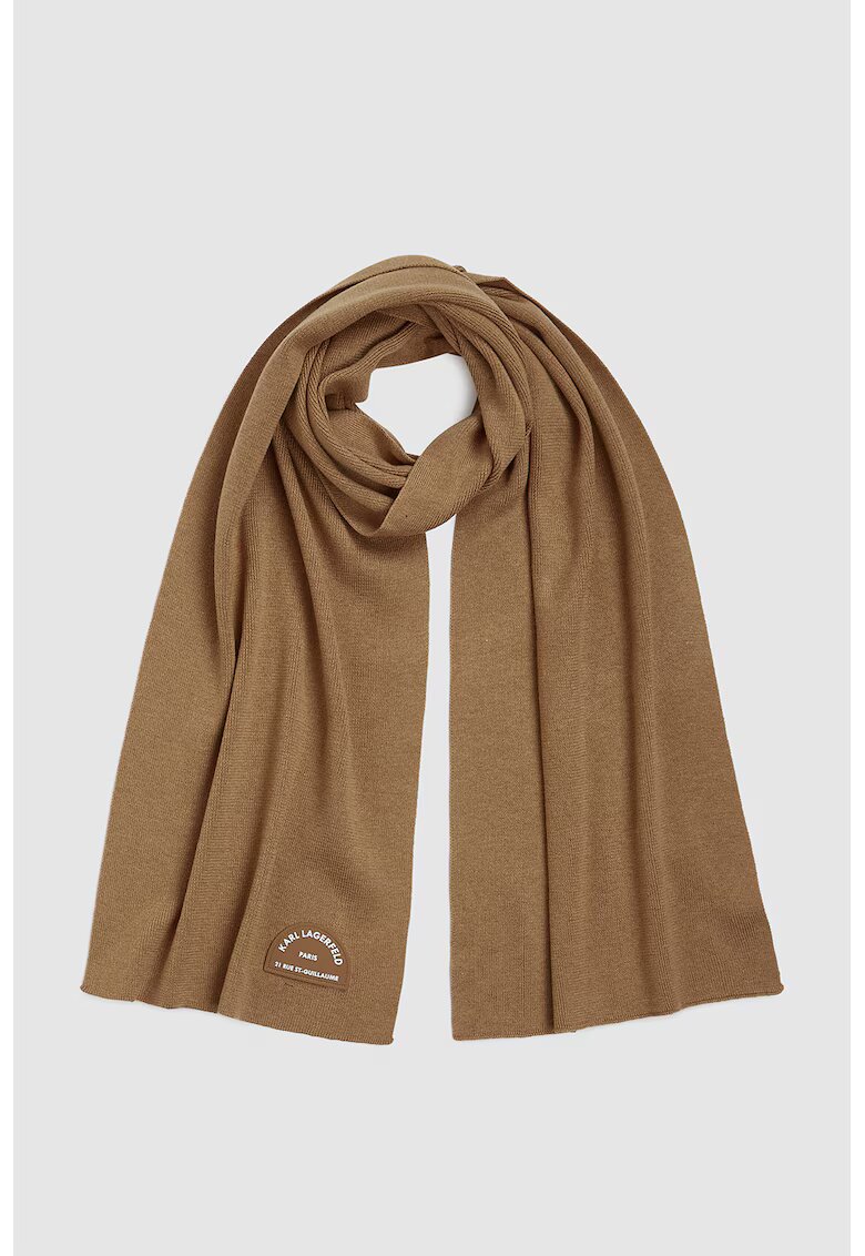 Karl Lagerfeld Fular cu aplicatie logo - Caramel