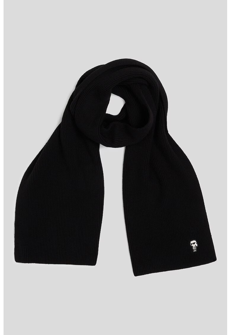 Karl Lagerfeld Fular cu striatii Ikonik - Negru