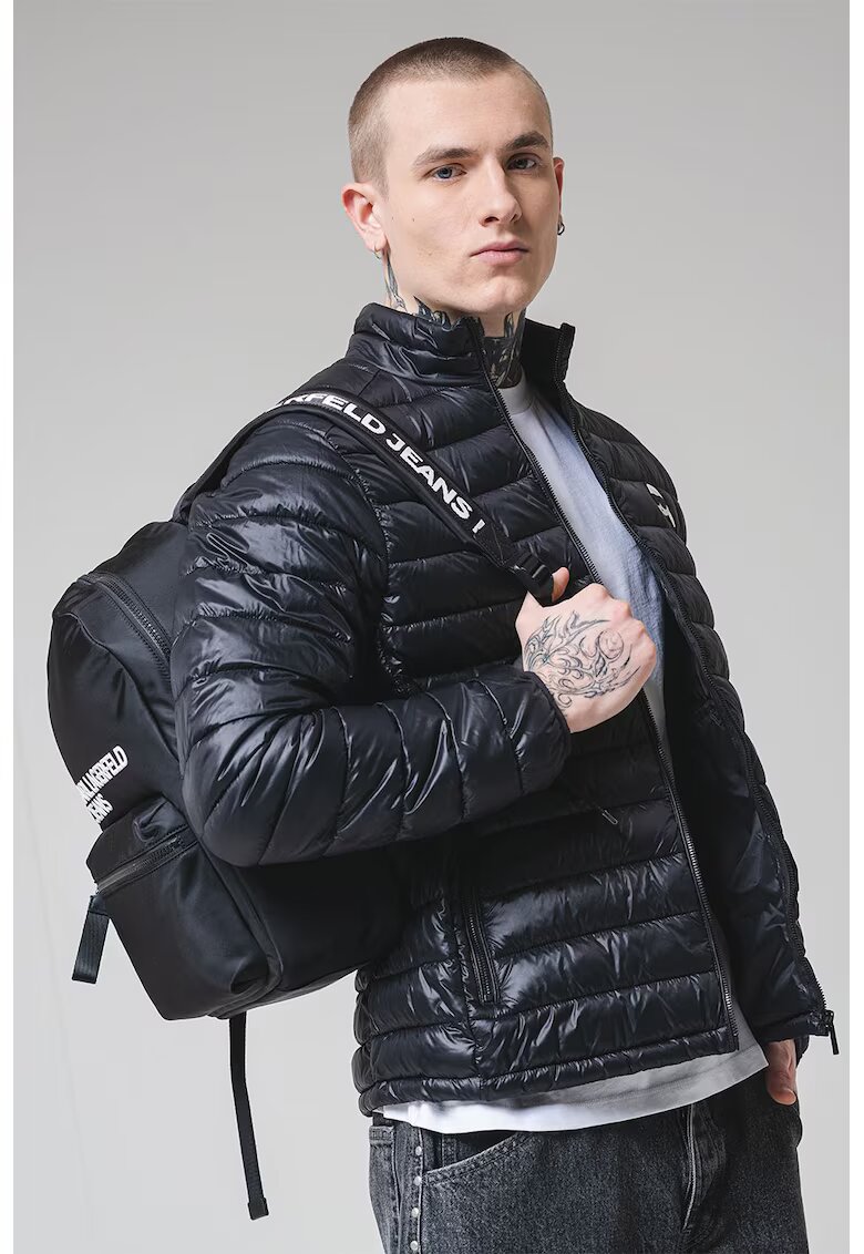 Karl Lagerfeld Geaca matlasata cu vatelina - Negru