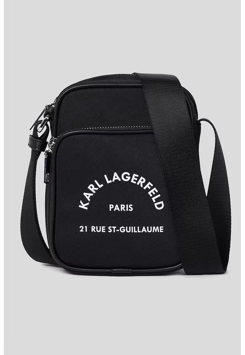 Karl Lagerfeld Geanta crossbody cu logo - Negru