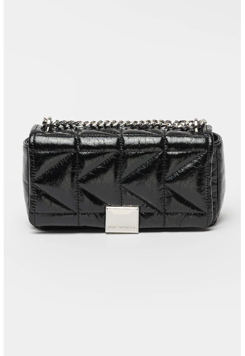 Karl Lagerfeld Geanta crossbody din piele cu bareta ajustabila - Negru