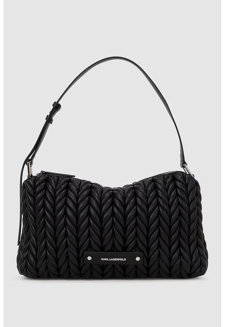 Karl Lagerfeld Geanta de umar cu aspect impletit - Negru