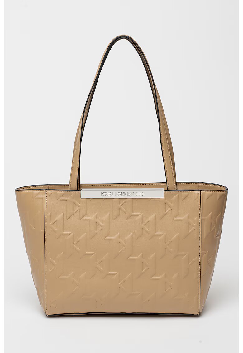 Karl Lagerfeld Geanta shopper din piele ecologica Archive Barre - Bej