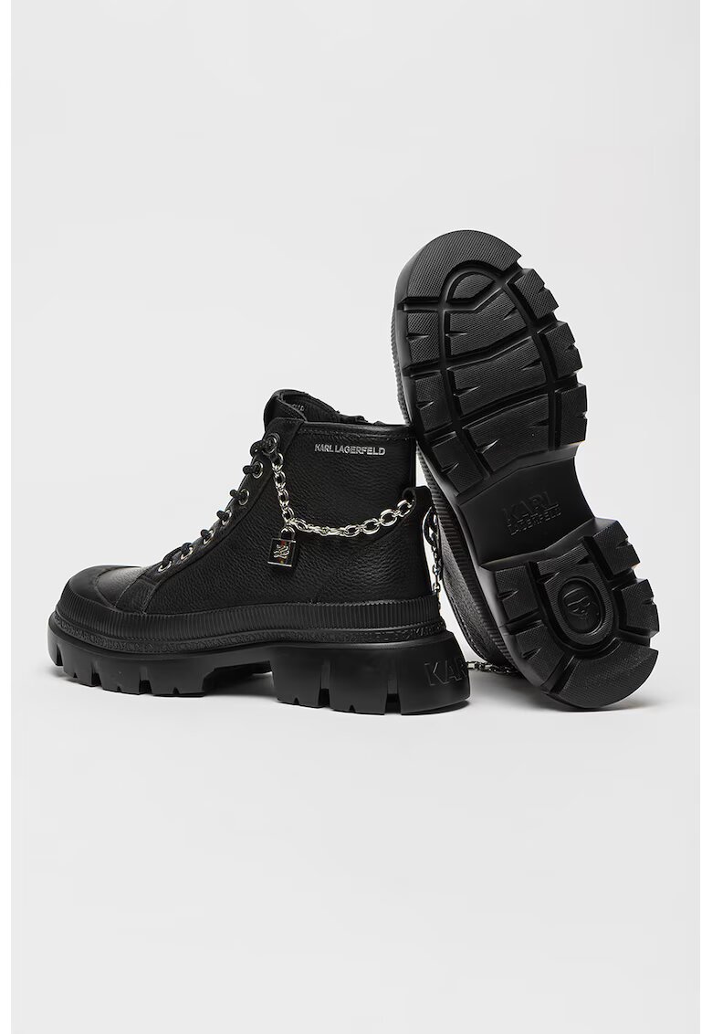 Karl Lagerfeld Ghete de piele - Negru