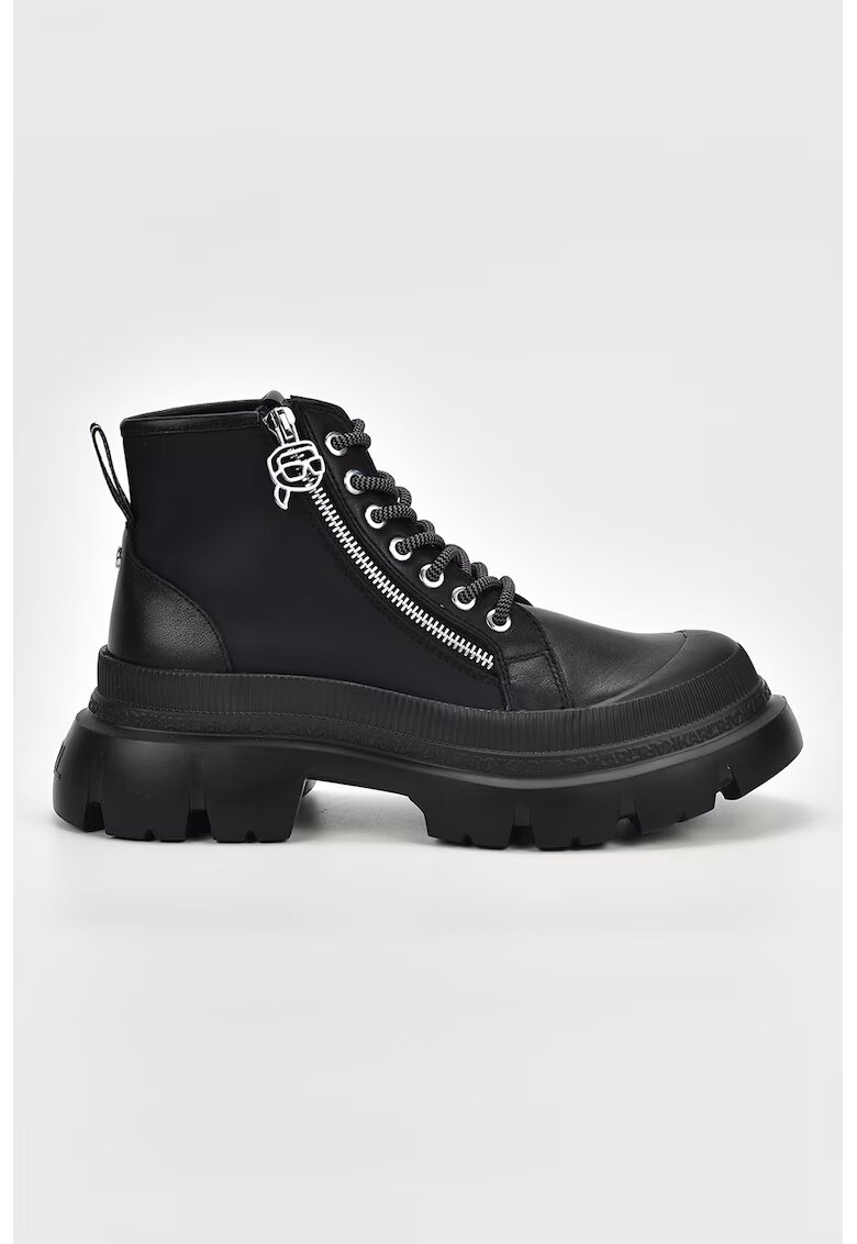 Karl Lagerfeld Ghete din piele - Negru