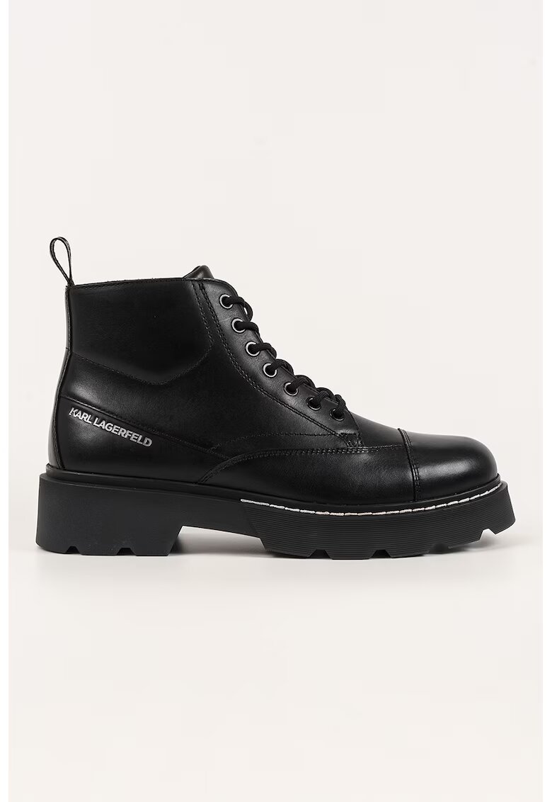 Karl Lagerfeld Ghete din piele - Negru