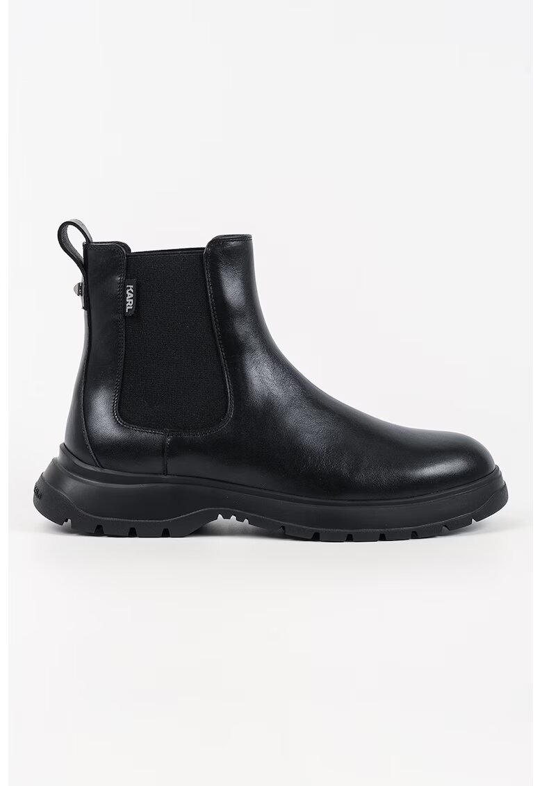 Karl Lagerfeld Ghete din piele - Negru