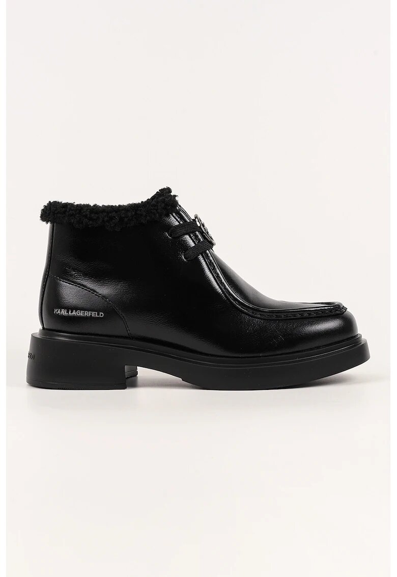 Karl Lagerfeld Ghete din piele - Negru
