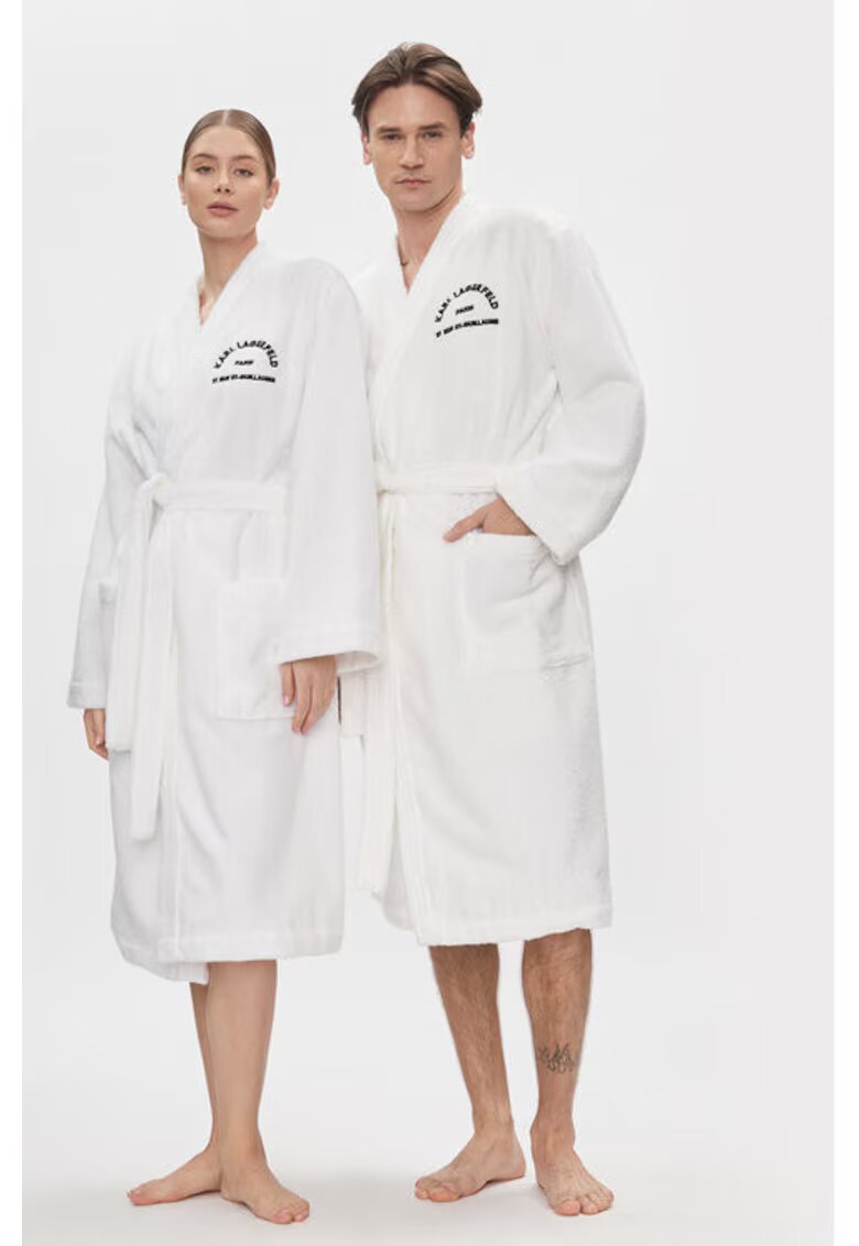 Karl Lagerfeld Halat unisex - 209142761 - Bumbac organic - L INTL - Alb
