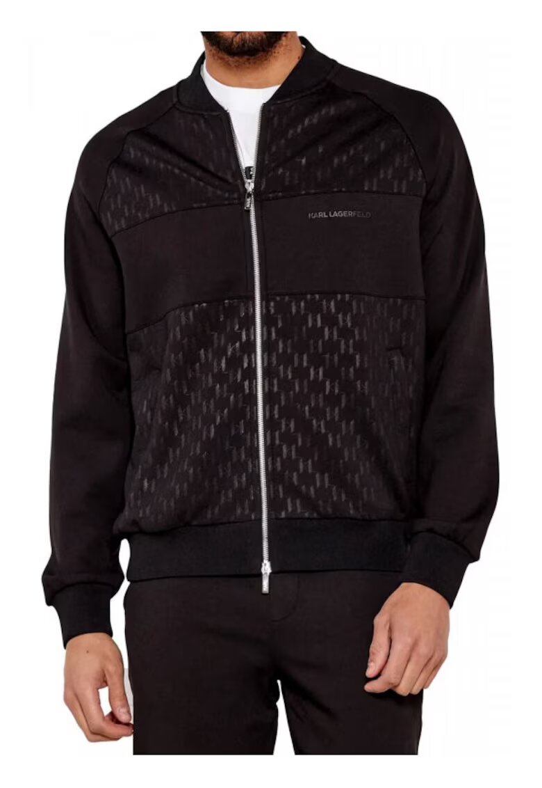 Karl Lagerfeld Hanorac barbati fermoar complet - negru - poliester