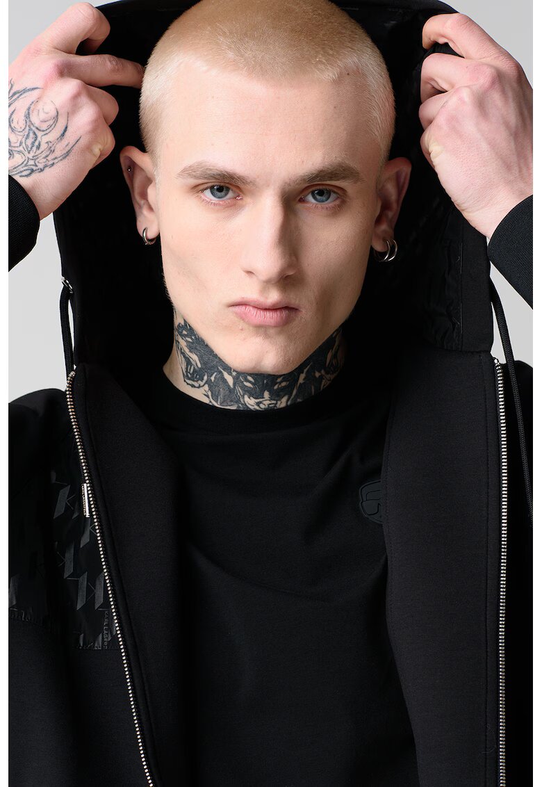 Karl Lagerfeld Hanorac cu segment cu model logo - Negru