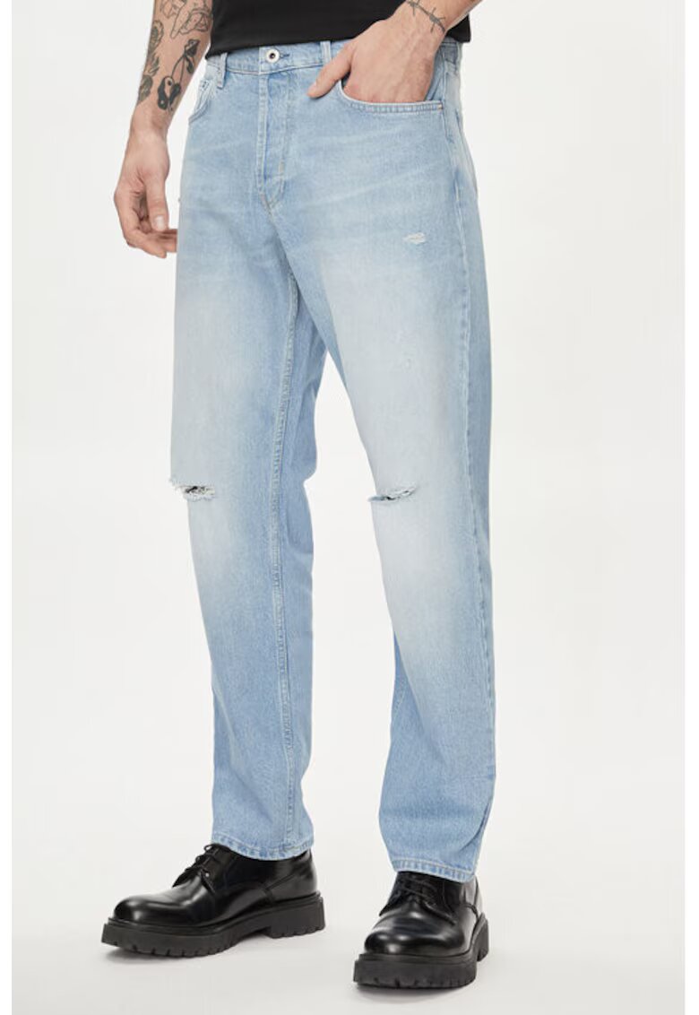 Karl Lagerfeld Jeans Blugi barbati - 303747305 - Bumbac organic - Albastru - Albastru