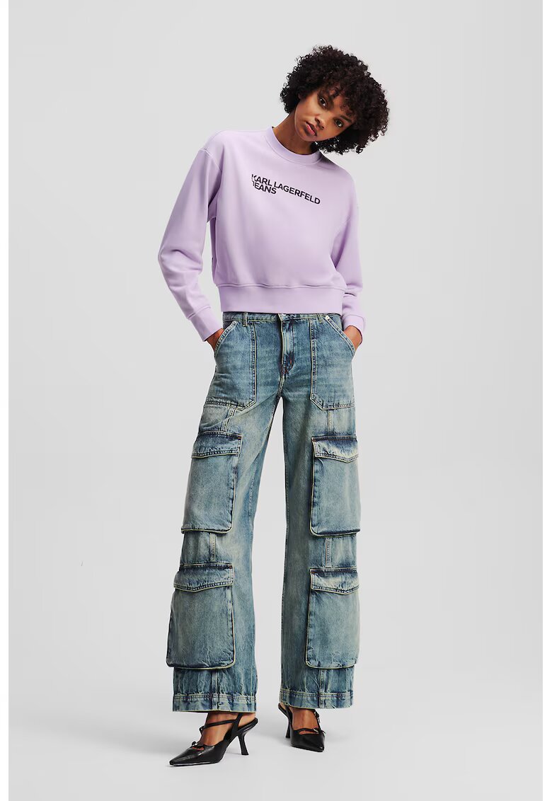 Karl Lagerfeld Jeans Blugi cargo relaxed-fit - Albastru