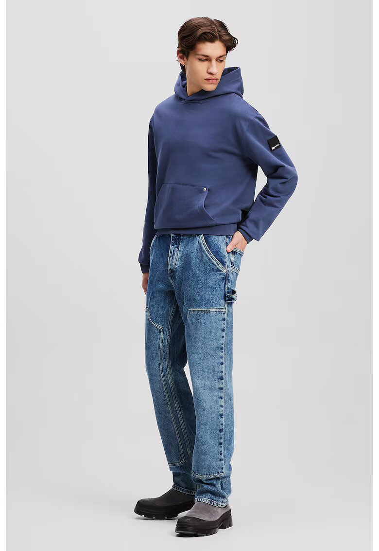 Karl Lagerfeld Jeans Blugi drepti cu buzunare multiple - Albastru pastel