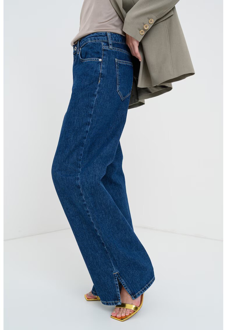 Karl Lagerfeld Jeans Blugi drepti cu talie medie - Albastru royal
