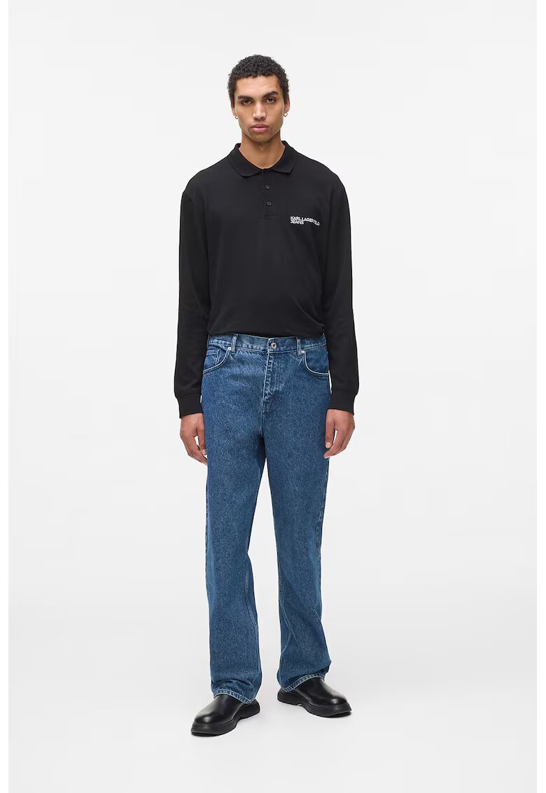 Karl Lagerfeld Jeans Blugi relaxed fit cu buzunare - Albastru inchis