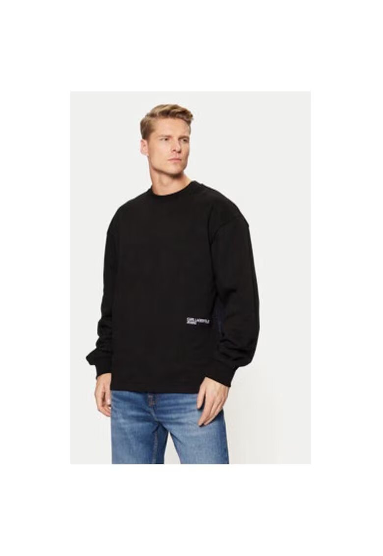 Karl Lagerfeld Jeans Bluza barbati - 304614002 - Bumbac organic - Negru - Negru