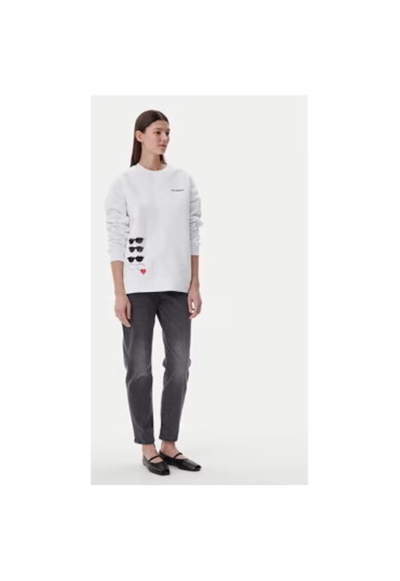 Karl Lagerfeld Jeans Bluza dama - 304579868 - Bumbac organic - Alb - Alb