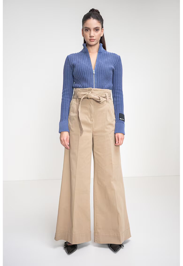 Karl Lagerfeld Jeans Cardigan din bumbac cu fermoar - Violet