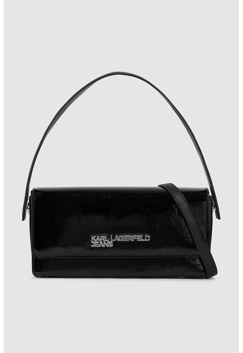 Karl Lagerfeld Jeans Geanta de umar cu aplicatie logo - Negru