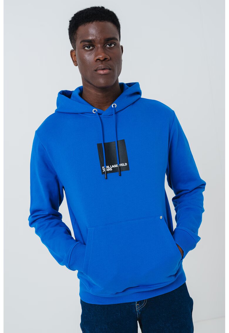 Karl Lagerfeld Jeans Hanorac de bumbac organic - Albastru royal