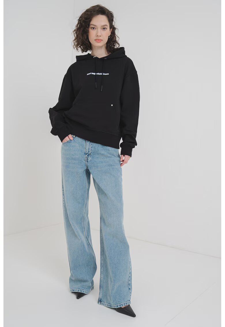 Karl Lagerfeld Jeans Hanorac lejer din bumbac organic - Negru