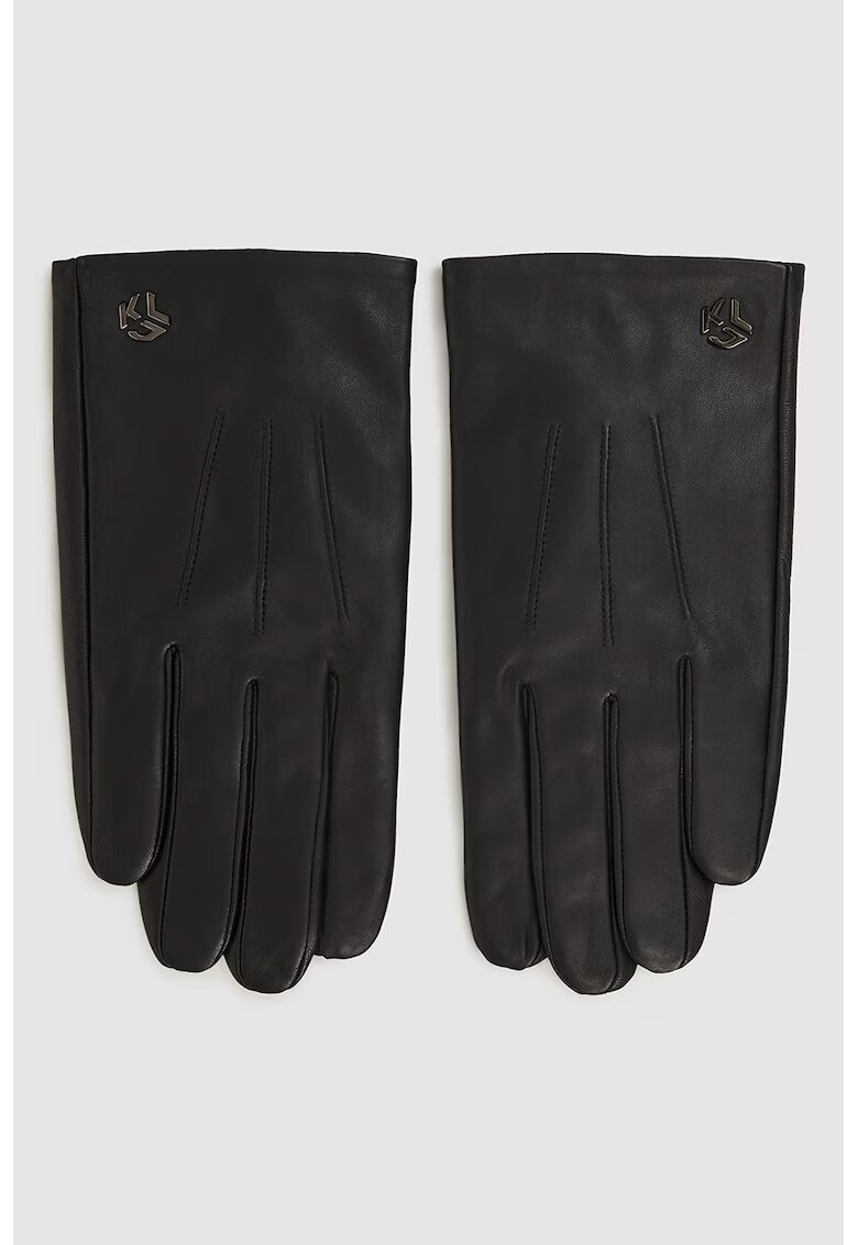 Karl Lagerfeld Jeans Manusi din piele - Negru