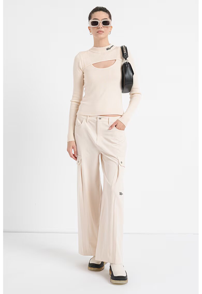 Karl Lagerfeld Jeans Pantaloni cargo drepti - Bej