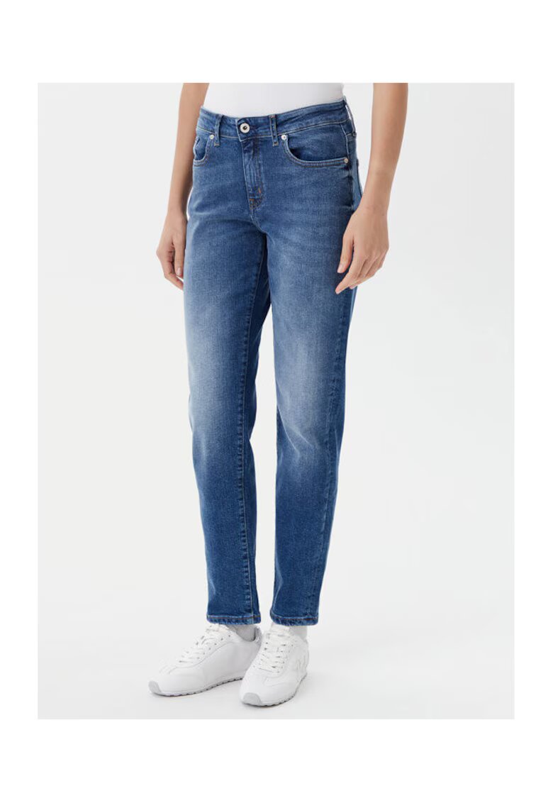 Karl Lagerfeld Jeans Pantaloni dama A1W10108 - Bumbac/Elastan - Bleumarin - Bleumarin