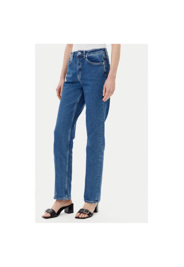 Karl Lagerfeld Jeans Pantaloni dama A2W10033 - Bumbac organic/Bumbac - Albastru - Albastru
