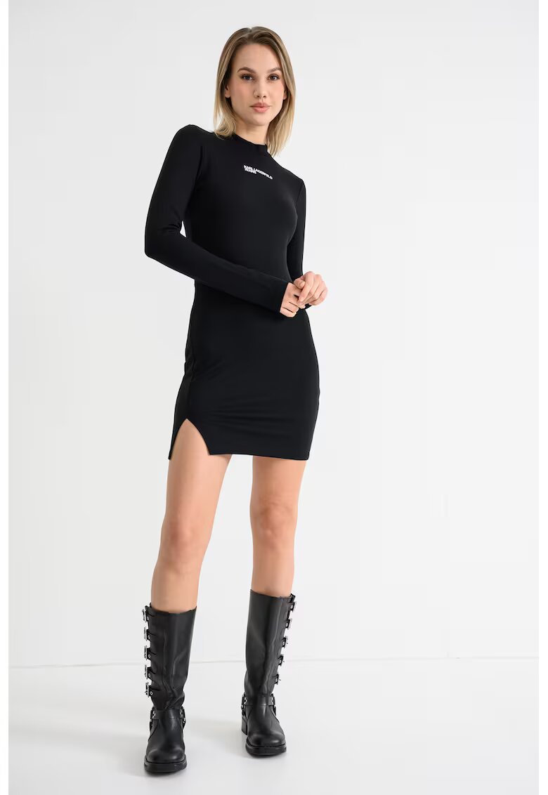 Karl Lagerfeld Jeans Rochie scurta cu croiala crambrata - Negru