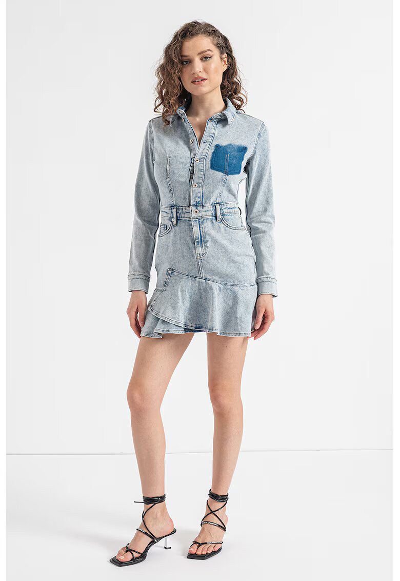 Karl Lagerfeld Jeans Rochie scurta din denim - Albastru deschis