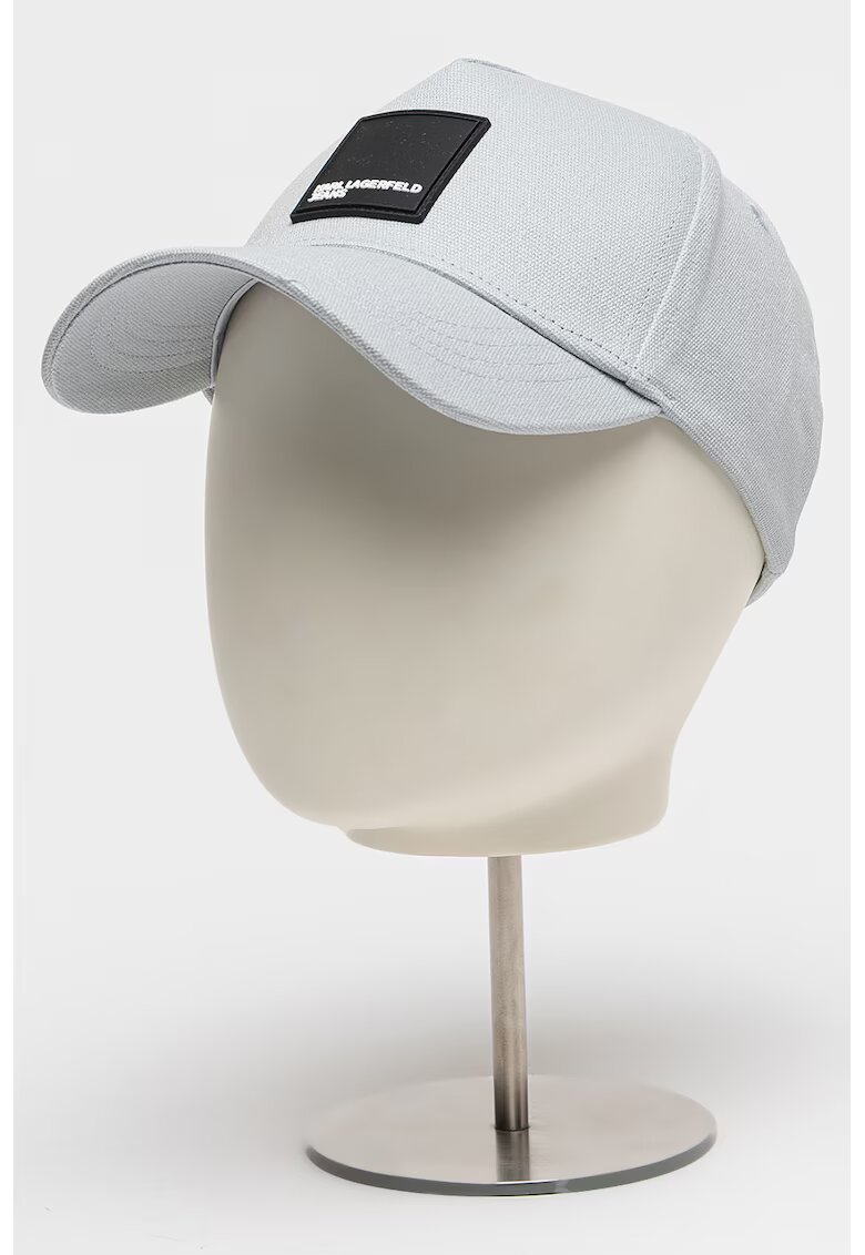 Karl Lagerfeld Jeans Sapca baseball din bumbac cu aplicatie logo - Albastru pastel