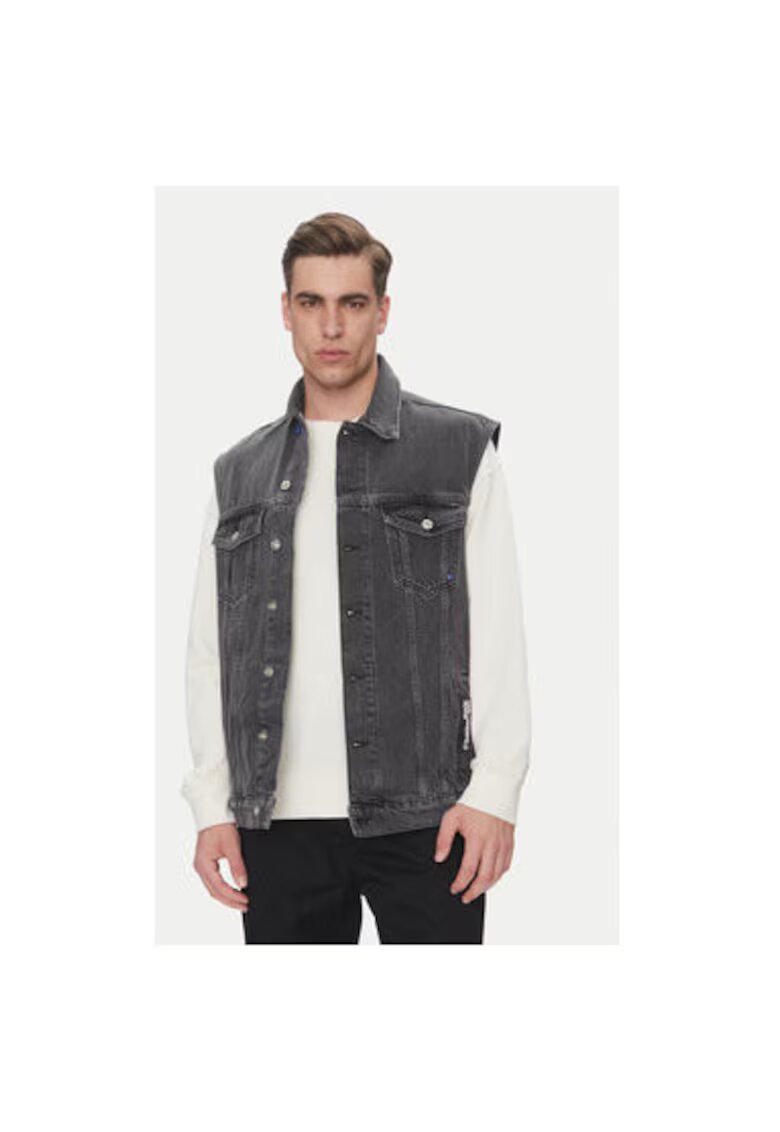 Karl Lagerfeld Jeans Vesta barbati A2M14017 - Bumbac - Gri - Gri