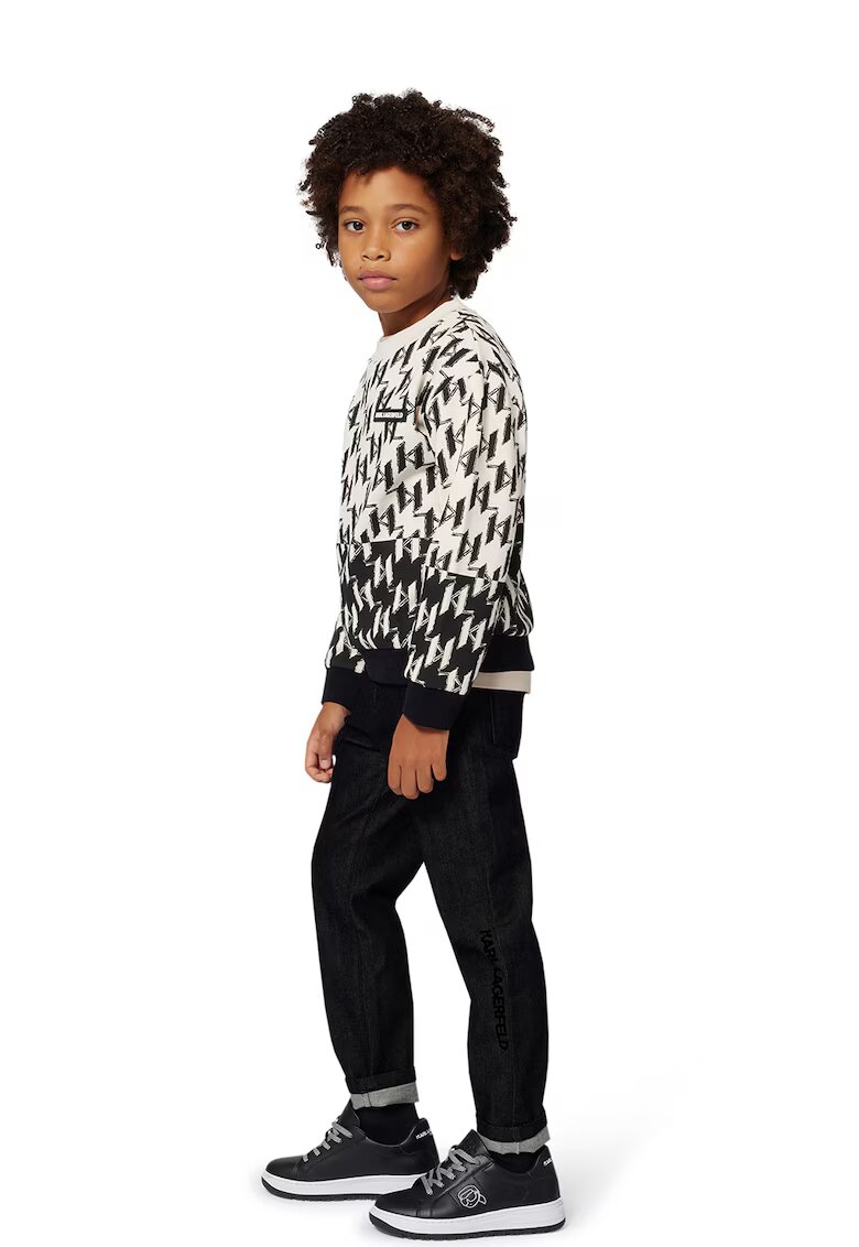 KARL LAGERFELD KIDS Blugi cu talie medie - Negru