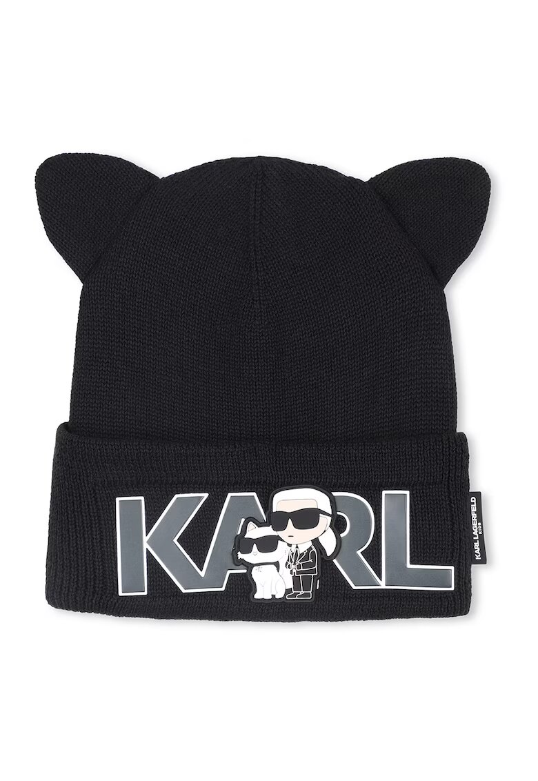 KARL LAGERFELD KIDS Caciula din amestec de bumbac - Negru