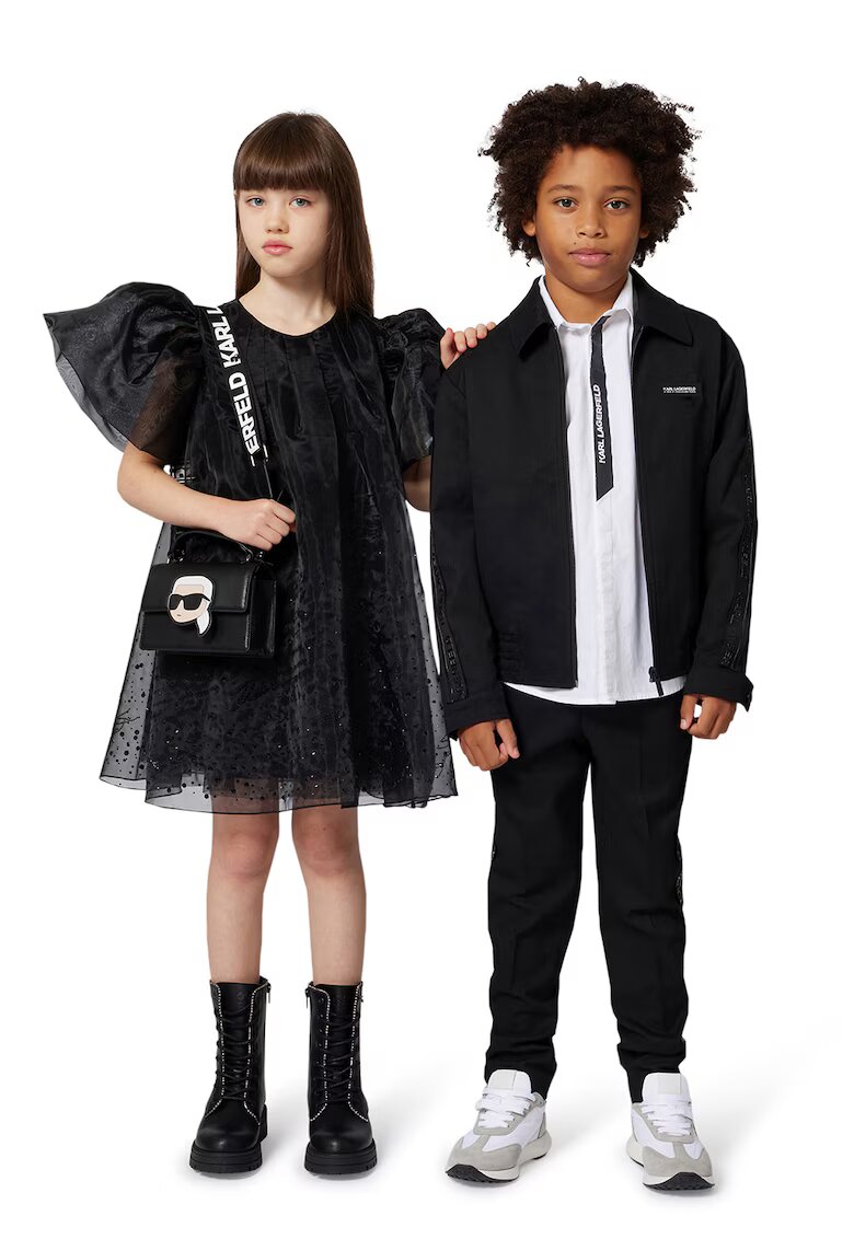 KARL LAGERFELD KIDS Camasa cu logo - Alb optic