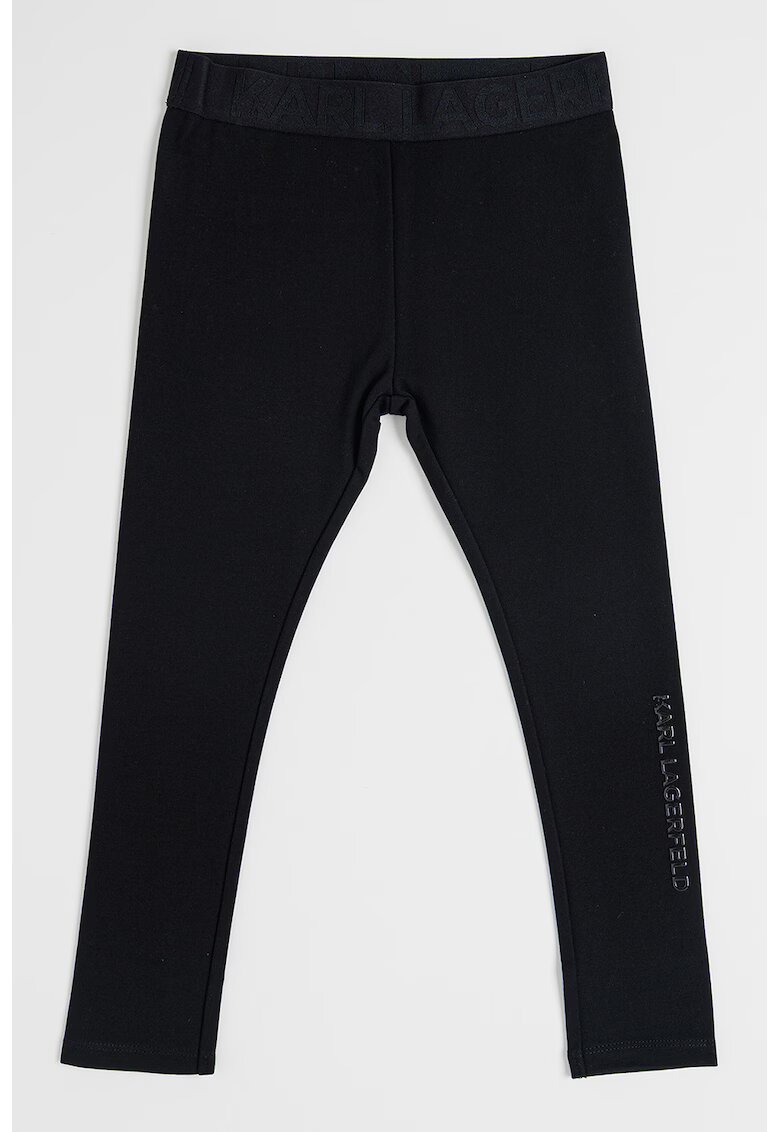 KARL LAGERFELD KIDS Colanti cu banda logo in talie - Negru