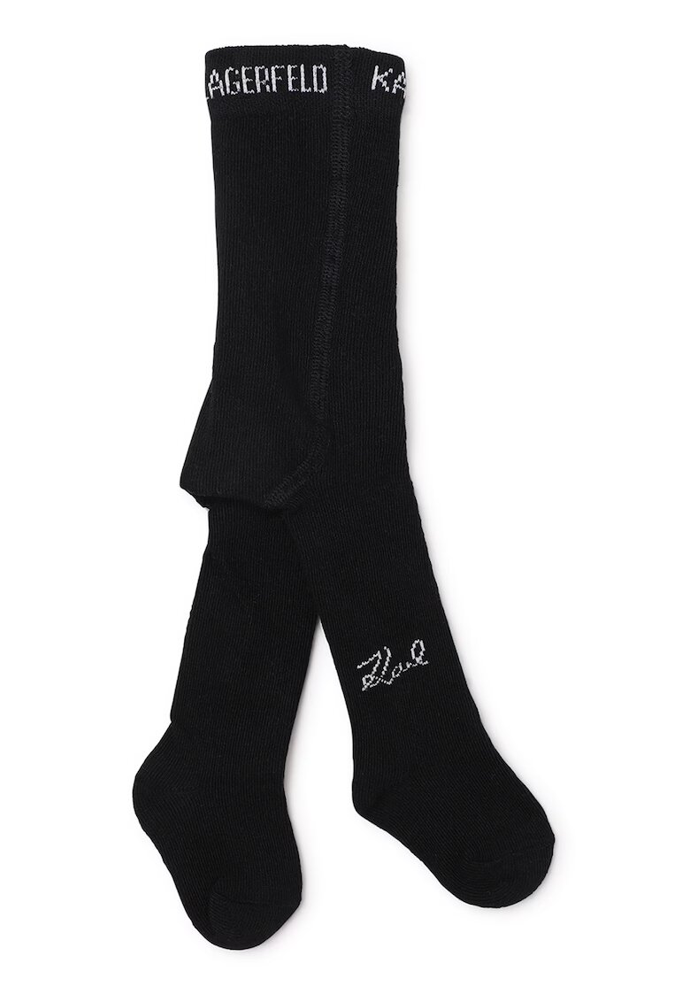 KARL LAGERFELD KIDS Dres cu logo - Alb/Negru