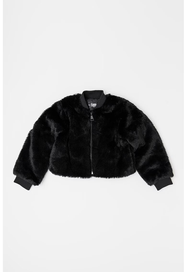 KARL LAGERFELD KIDS Geaca cu fermoar - Negru