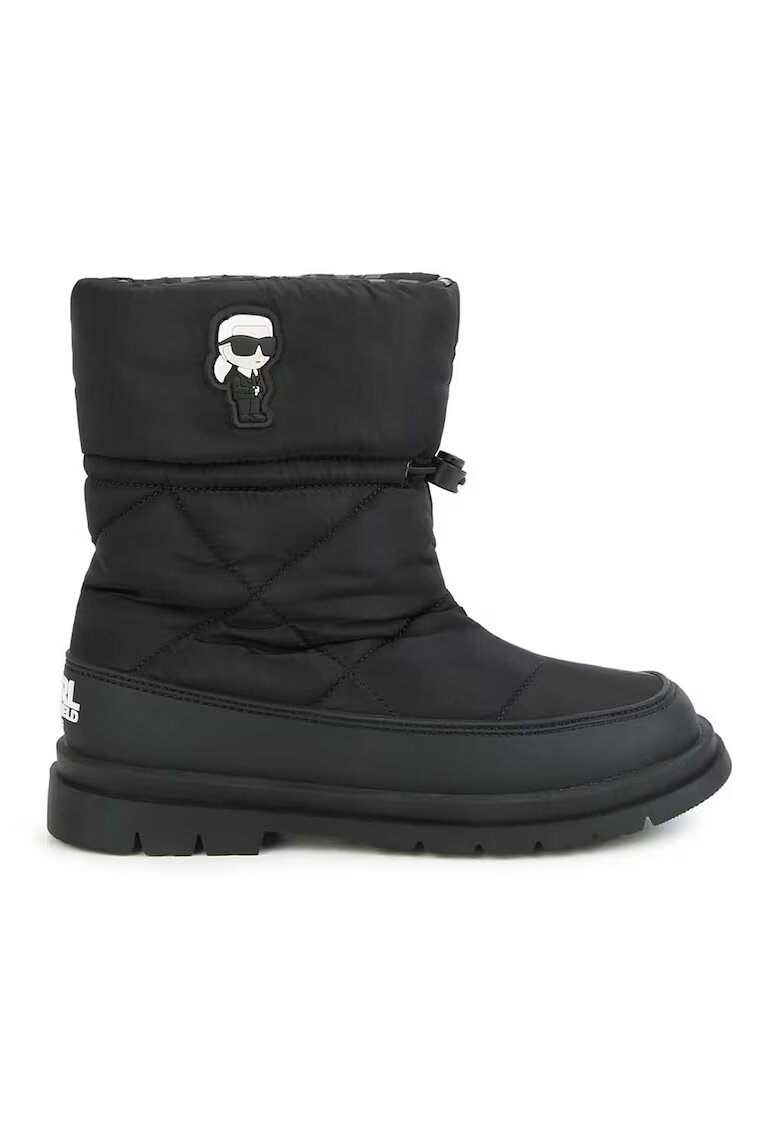 KARL LAGERFELD KIDS Ghete cu snur ajustabila - Negru