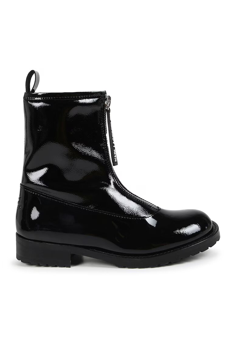 KARL LAGERFELD KIDS Ghete de piele lacuita - Negru
