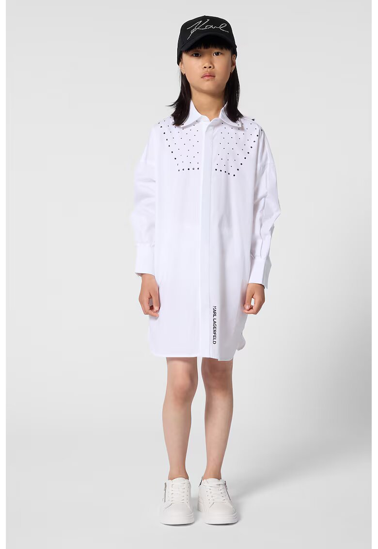 KARL LAGERFELD KIDS Rochie-camasa lejera - Alb optic