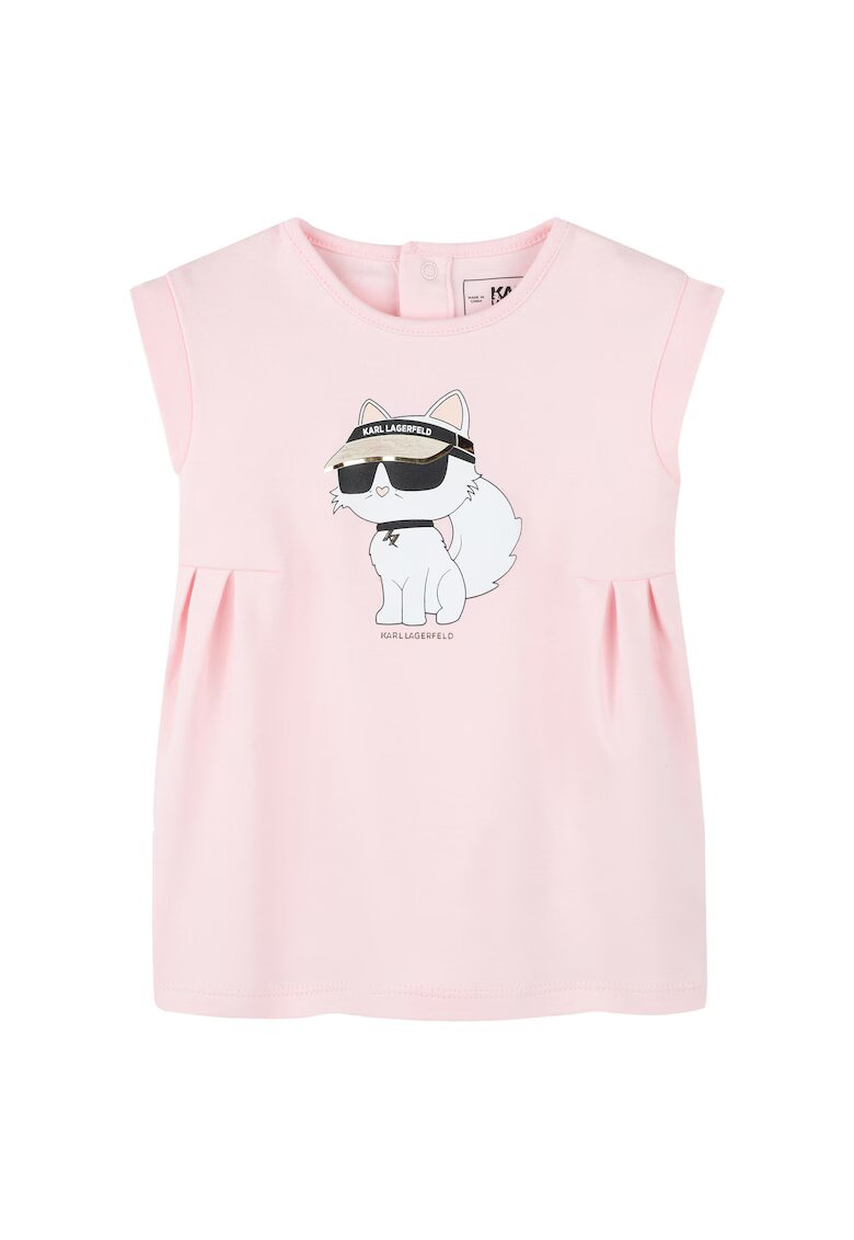 KARL LAGERFELD KIDS Rochie fete Z30510 475 - Bumbac organic - Roz