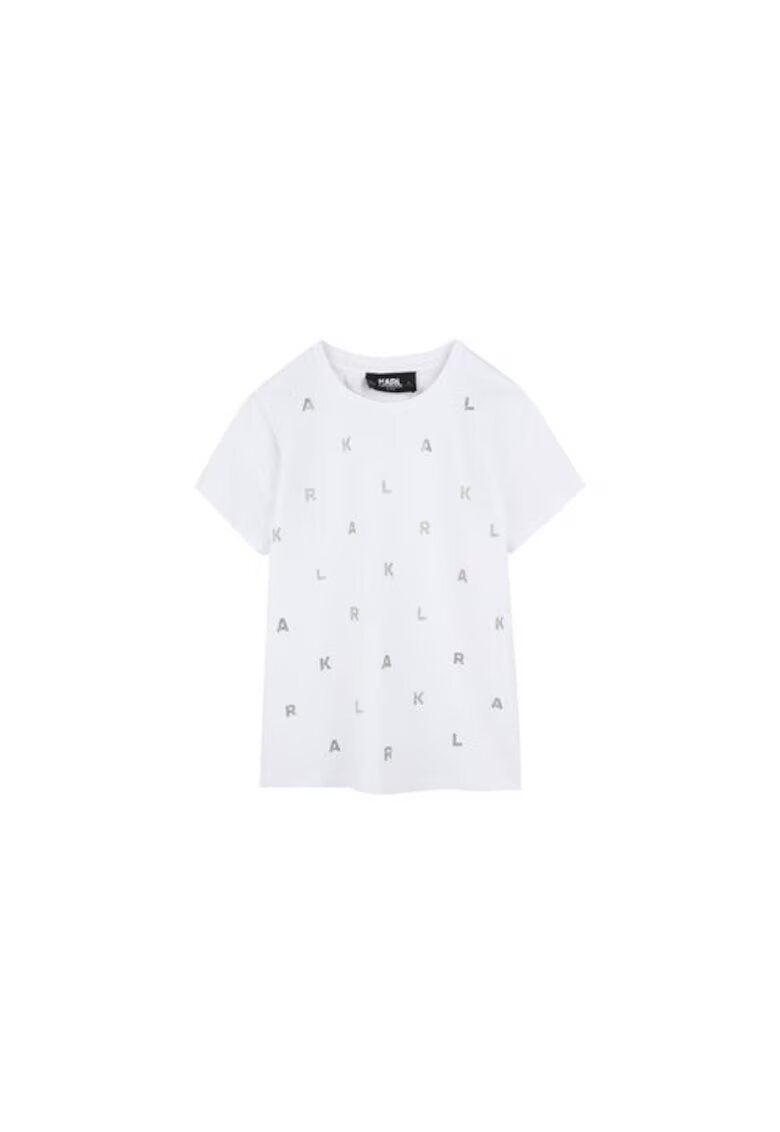 KARL LAGERFELD KIDS Tricou fete Bumbac organic/Modal - Alb - Alb