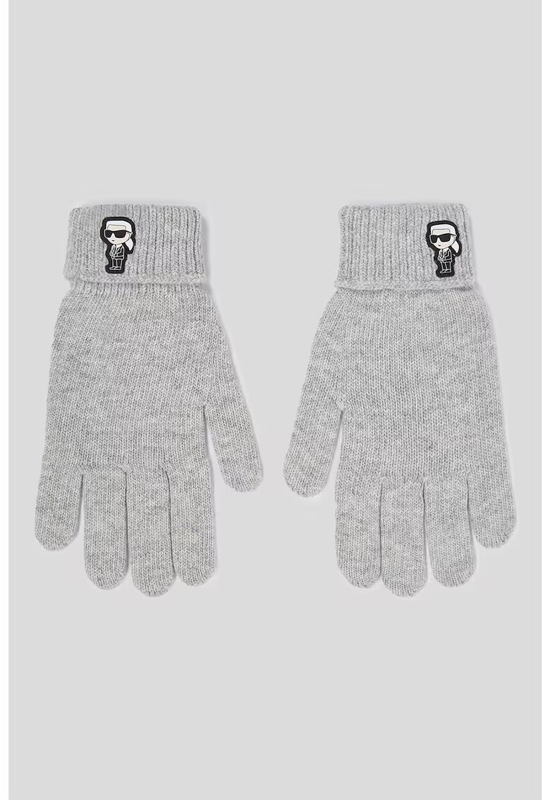 Karl Lagerfeld Manusi cu logo Ikonik - Gri deschis