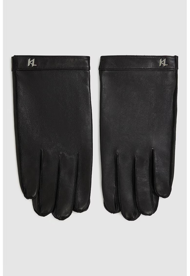 Karl Lagerfeld Manusi uni de piele - Negru
